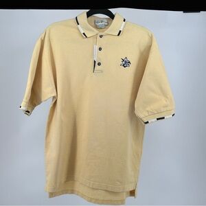 Vintage 90’s Yellow Classic Polo Shirt with‎ Embroidered Anheiser Busch Logo